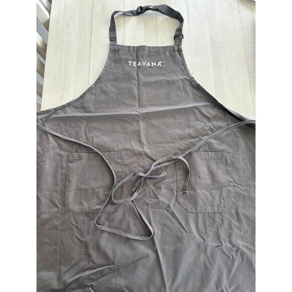 Teavana Gray Apron EUC - Picture 1 of 5